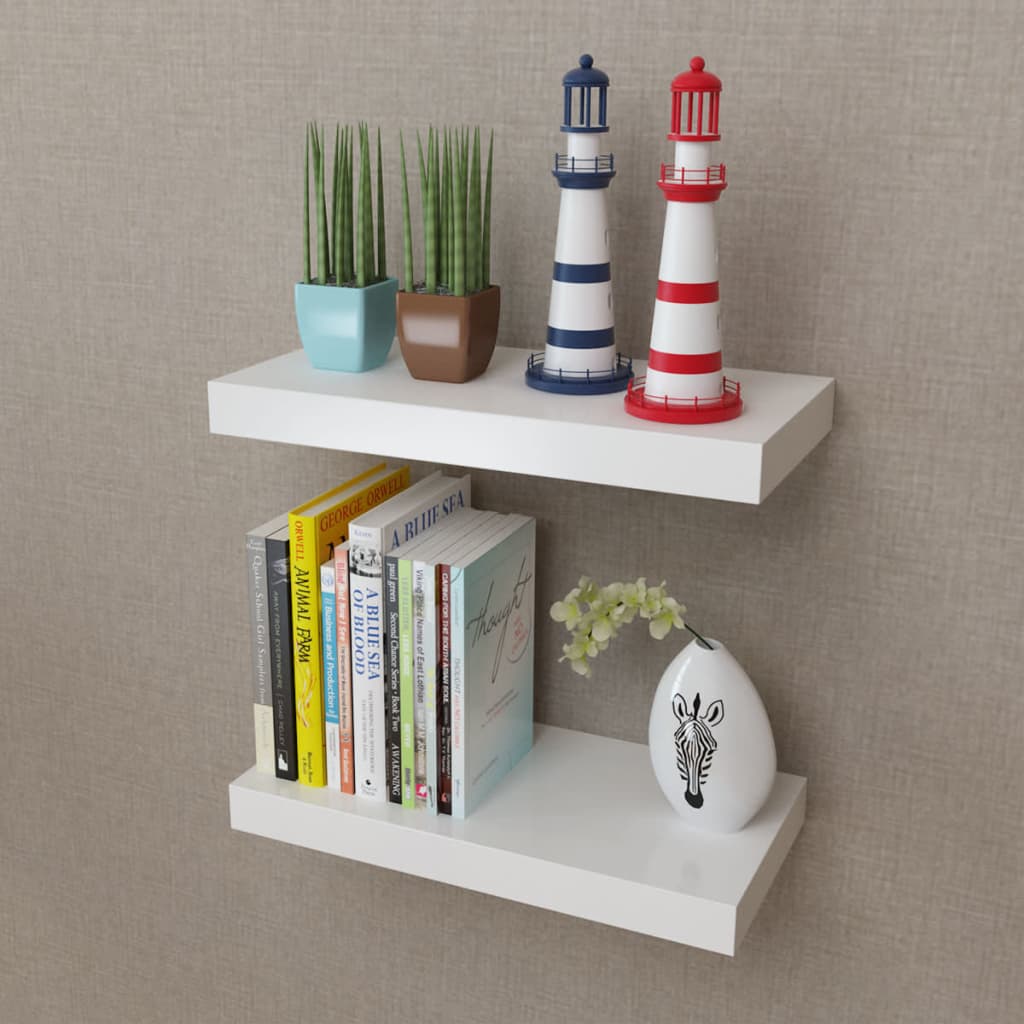floating shelves white