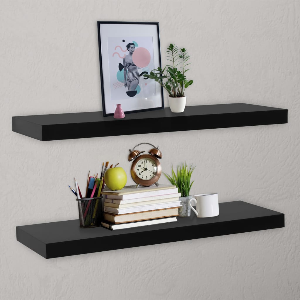 floating shelves black