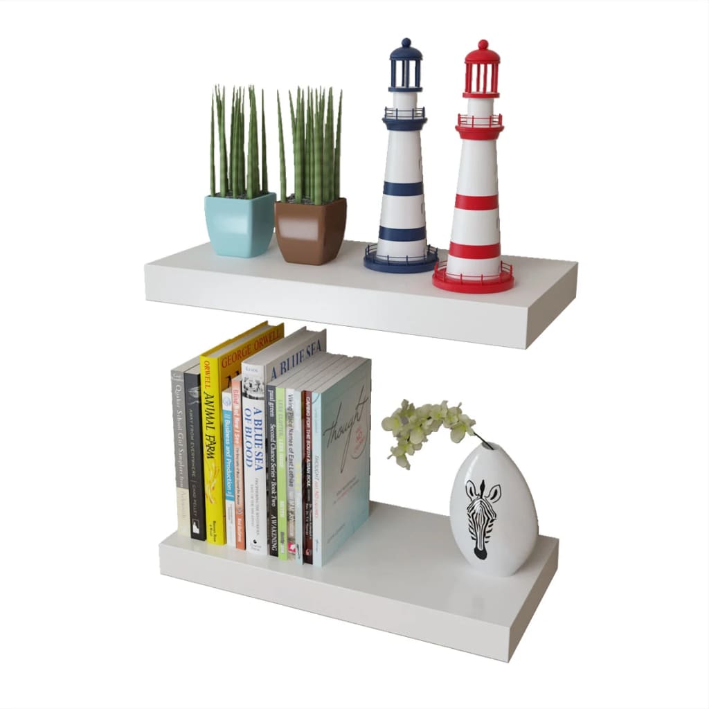 floating shelves white