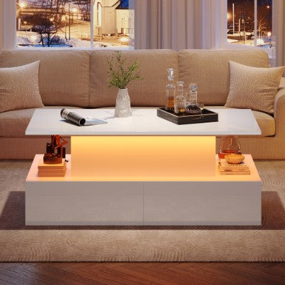 Modern High Gloss LED Coffee Table