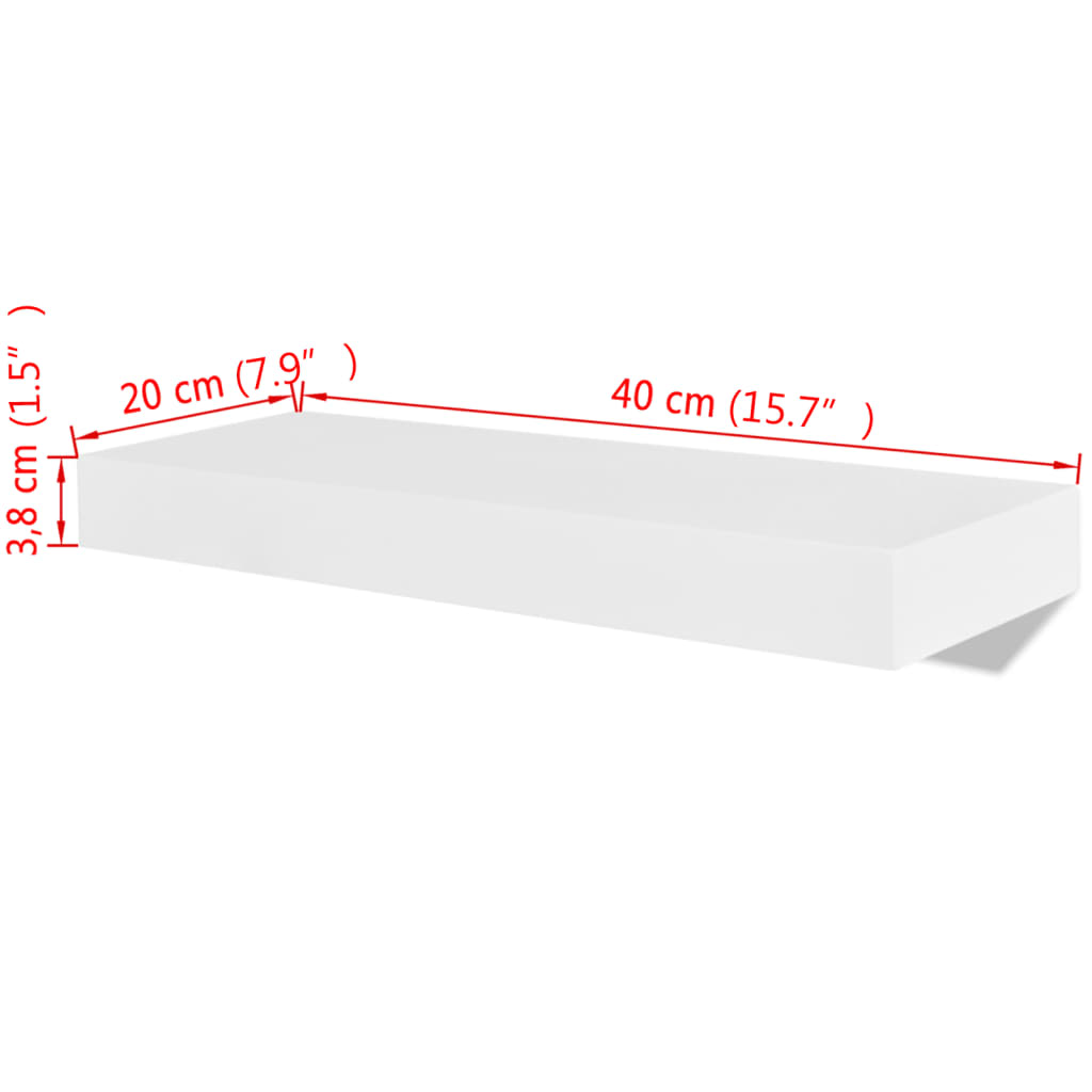floating shelves white