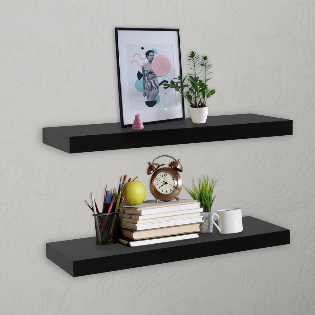 floating shelves black