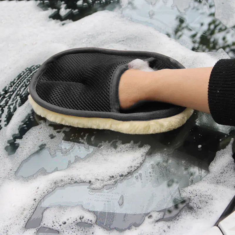 Ultra Plush Double-Sided Faux Wool Wash Mitt