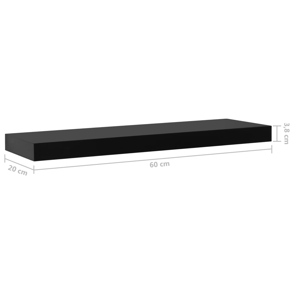floating shelves black