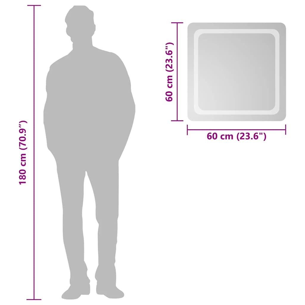 Round Edge LED bathroom mirror